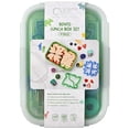 thumbnail image 2 of Cook with Color 20-Piece Kids Plastic Bento Box Lunch Container Set with Sandwich Cutters, Dino, 2 of 5