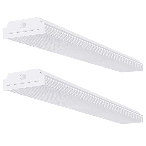 Faithsail 4ft Led Wraparound 40w 4 Foot Lights For Garage 4400lm 4000k Neutral White Wrap Around Light Fixture Fixtures Flush Mount Office Ceiling Lighting 2 Pack Faithsail 4ft Led Wraparound 40w 4 Foot, 4 Ft Wraparound Fluorescent Ceiling Fixture
