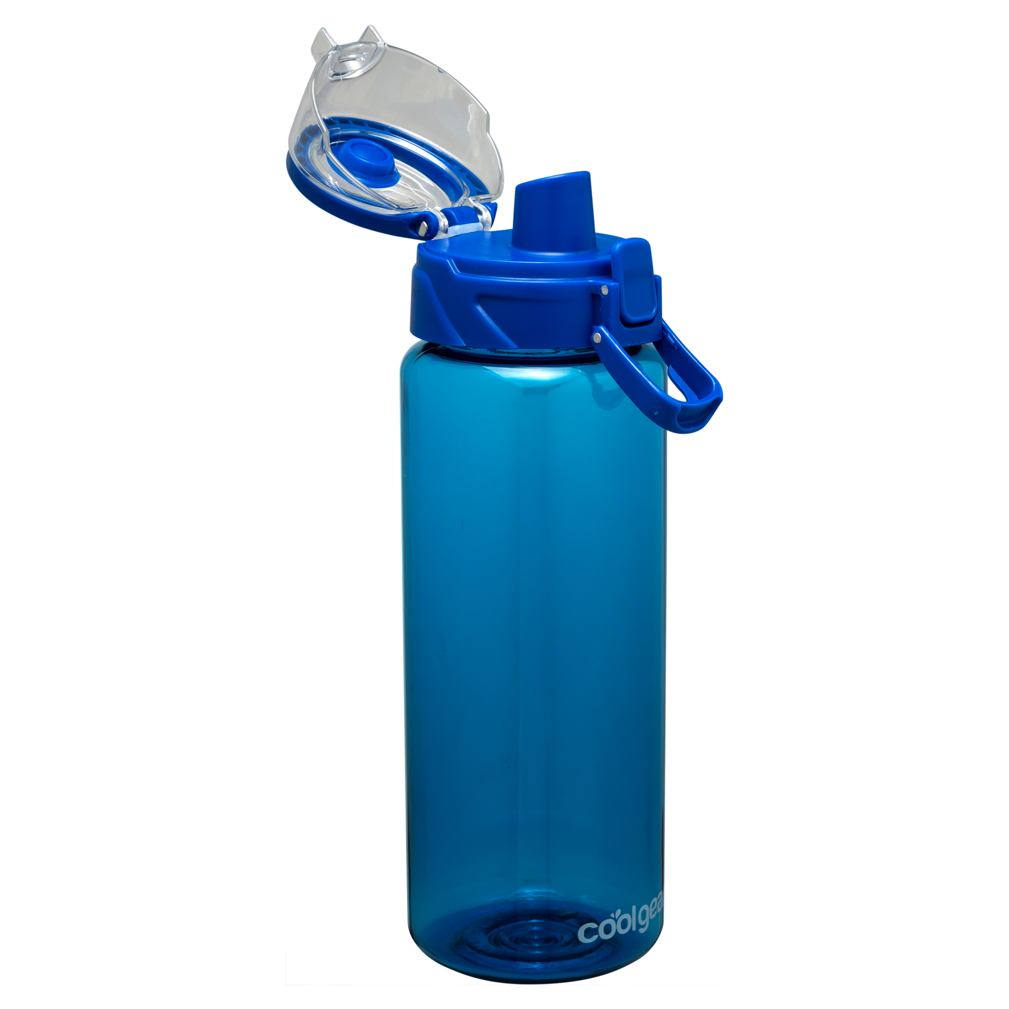 Cool Gear 3-Pack Tritan Plastic 32 oz Cylinder Water Bottle with Halo Top Lid | Dishwasher Safe, Leakproof, Shatter-Resistant Water Bottle With Easy Carry Loop | Blueberry Pack