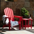 thumbnail image 2 of Resin TEAK HDPE Poly Lumber Adirondack Chair, Red, Adult-Size, Weather Resistant for Patio Deck Garden, Backyard & Lawn Furniture, Easy Maintenance & Classic Adirondack Chair Design, 2 of 5