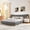 Dark Gray + MDF, variant on Queen Size Extra Large Platform Bed, Soft Chenille Fabric Frame, Curved Headboard, Reinforced Electroplated Metal Legs, Flexible DIY Side Space Design-Dark Gray