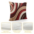 thumbnail image 4 of COMIO Red Brown Spiral Throw Pillow Cover Modern Simple Abstract Stripes Swirls Pillow Case for Kids Teens Adults Simple Geometric Circles Decor Cushion Cover for Couch Office, 4 of 5
