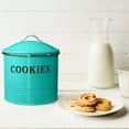thumbnail image 7 of Blue Donuts Tin, Turquoise Cookie Jar, 7 of 7
