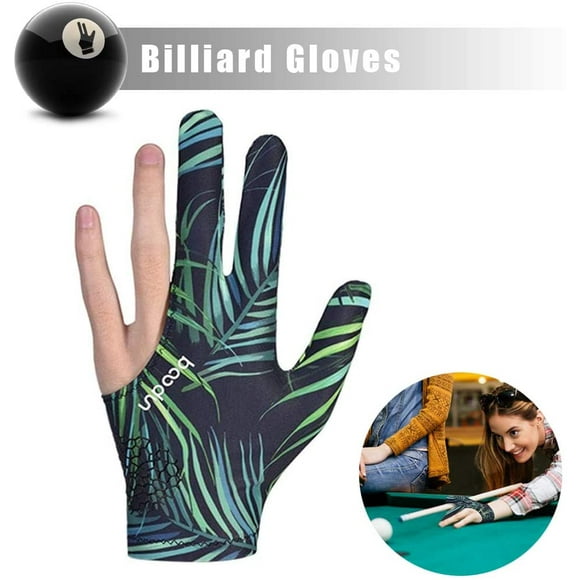 Billiard Gloves, 3-Finger Snooker Pool Cue Glove Billiard Shooter Glove for Men Women