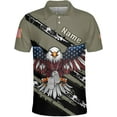 thumbnail image 2 of Veteran Polo Shirt for Men Custom US Army Polo Shirts Military Veterans Pride American Flag Gifts Memorial Day Army Shirts (XL), 2 of 8
