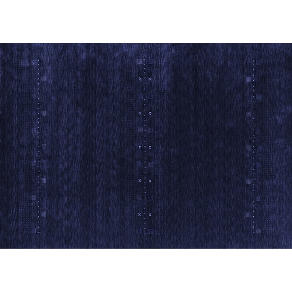Ahgly Company Indoor Rectangle Abstract Blue Contemporary Area Rugs, 4' x 6'