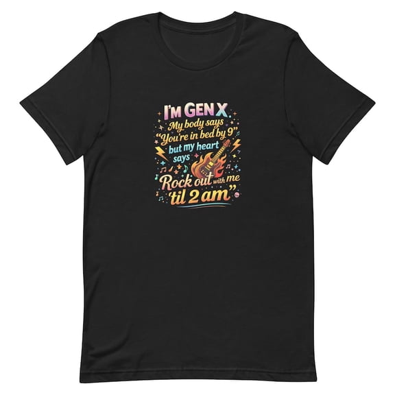 Gen X Rock Out Til 2AM Shirt – Retro 80s 90s Humor T-Shirt, Vintage Music Graphic Tee, Funny Gen X Nostalgia Unisex Shirt Gift for Men Women