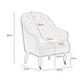 thumbnail image 7 of Jamiyah  Accent  Chair  Gray  Linen  Upholstered  Curved  Back, 7 of 7