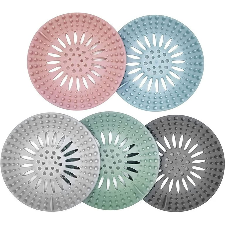 Hair Catcher Shower Drain Covers Protector Durable Silicone