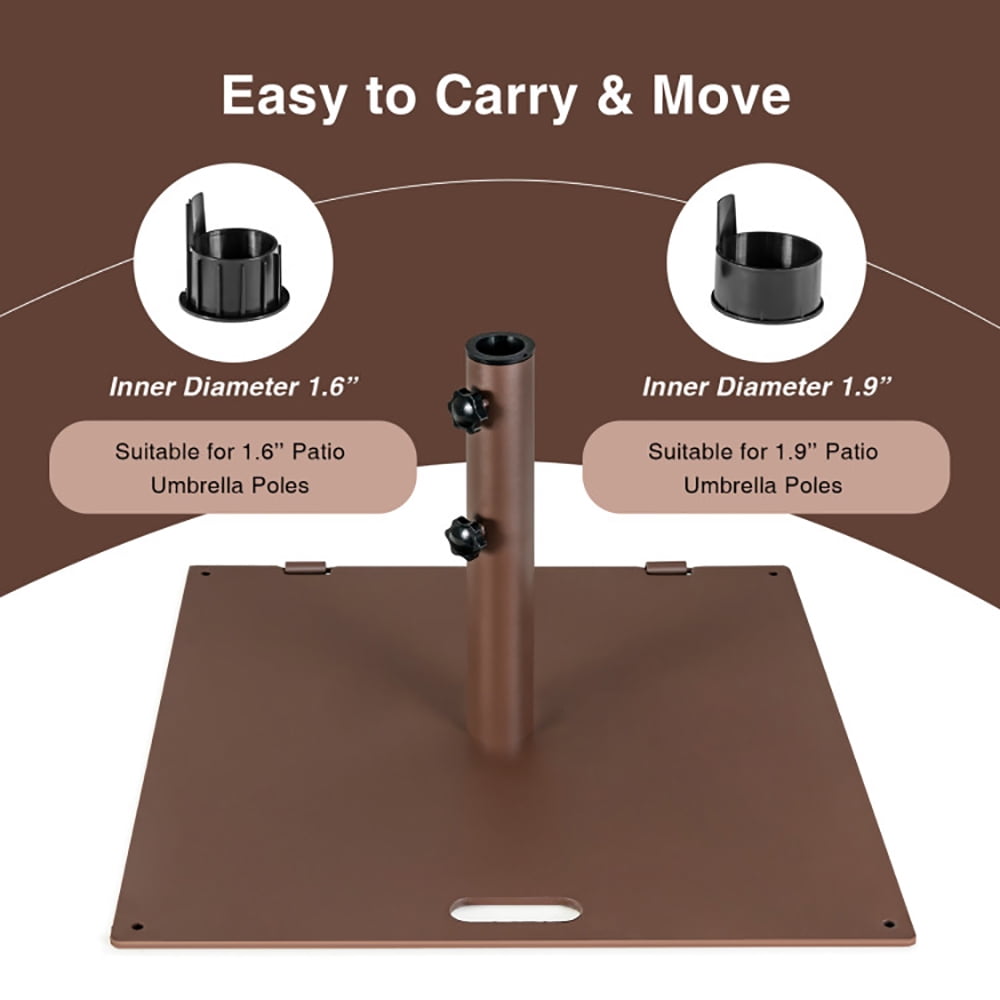 Aimee Lii 50lbs Weighted 24 Inch Square Patio Umbrella Base, Outdoor Umbrella Stand Aimee Lii 50lbs Weighted 24 Inch Square Patio Umbrella Base, Outdoor Umbrella Stand