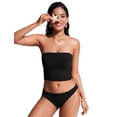 thumbnail image 4 of Top de Bikini CRZ YOGA Longline Acolchado Sin Tirantes Negro XS, 4 of 6
