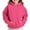 Hot Pink, variant on Zecgelong Girls Fleece Hooded Sweatshirt Warm Thickened Pullover With Cuffed Sleeves For Toddler And Big Kids Casual Outerwear Black,Size 4-5 Years