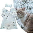 thumbnail image 1 of CBFFDC Dog Princess Dress Soft Breathable Dog Clothes Exquisite Floral Print Sleeveless Design Washable with Adjustable Knot, 1 of 5