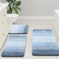 thumbnail image 3 of Evlmd Bathroom Rugs Sets 2 Piece, Soft Absorbent Microfiber Bath Rug Set, Non-Slip, Machine Wash Dry, Plush Shaggy Bath Mats for Bathroom (24"x16"+U-24"x20", Blue), 3 of 6