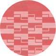 thumbnail image 1 of Ahgly Company Indoor Round Patterned Light Coral Pink Area Rugs, 7' Round, 1 of 6