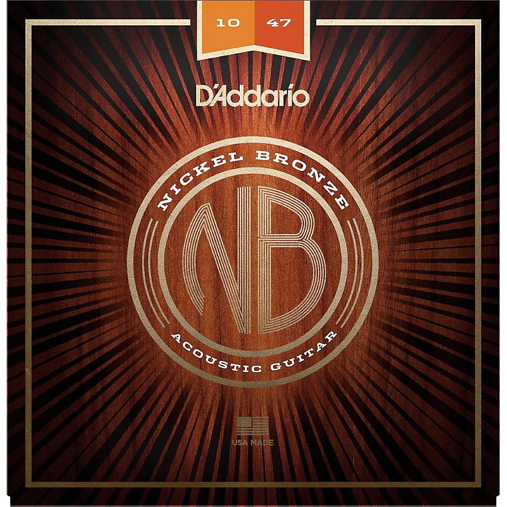 D'Addario NB1047 Nickel Bronze Extra Light Acoustic Strings 3-Pack with FREE NS Micro Headstock Tuner
