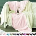 thumbnail image 1 of Fleece Throw Blanket for Couch - Comfortable Touch Double Layers Cozy Fluffy Soft Blankets and Throws for Sofa, 60x79 inches, 1 of 1