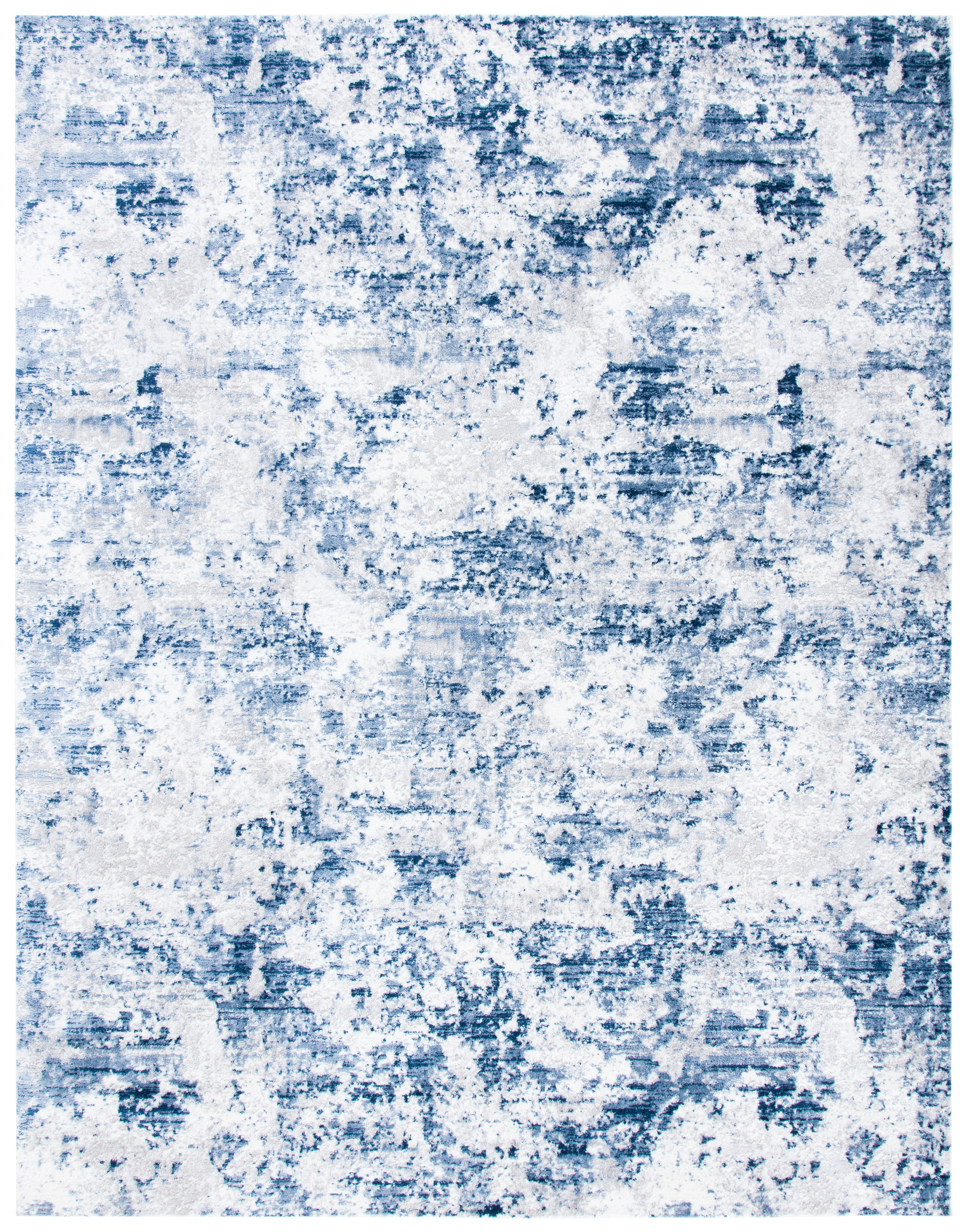 SAFAVIEH Amelia Alastar Abstract Distressed Area Rug, Navy/Gray, 10' x 14'