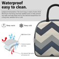 thumbnail image 3 of Obrewu Blue and Beige Modern Art Geometric Lunch Bag for Adult, Insulated, Leakproof, Oxford Cloth, 3 of 7