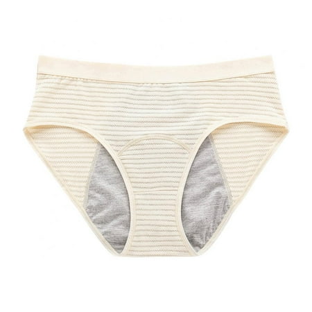 Xmarks Women s Underwear  Menstrual Period Underwear for Women Girls Cotton Panties Mid Waist Comfortable Briefs