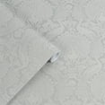 thumbnail image 3 of Laura Ashley Peacock Damask Pale Slate Wallpaper, 3 of 4