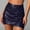 X-100Navy, variant on YMNXA Womens Skirt High Waist Solid Color Pleated Hem Stylish Comfortable Mini Skirt For Party Blue L