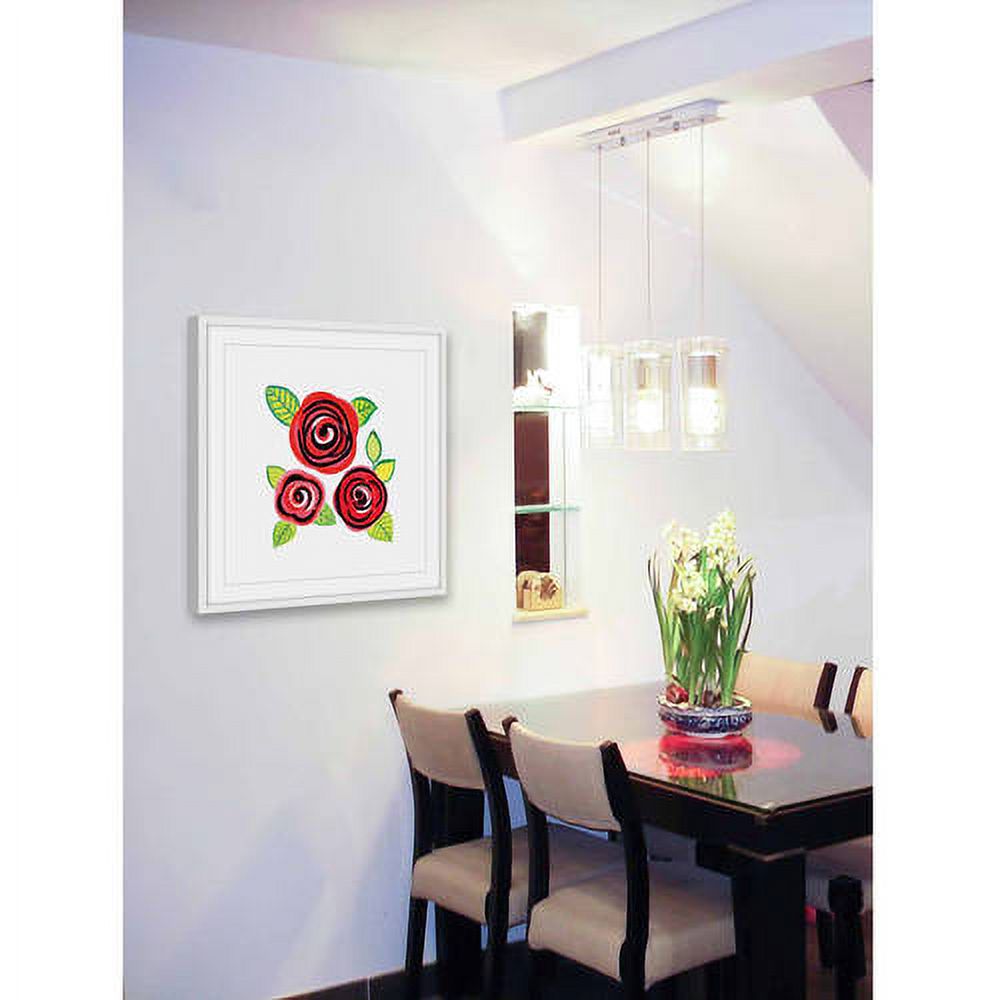 "Triple Red" Framed Painting Print