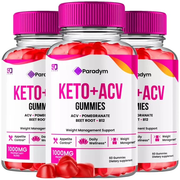 Paradym Keto ACV Gummies Support Daily Wellness and Weight Management (3 Pack)