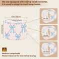 thumbnail image 2 of 2pcs Set Drum Lampshades (13"x 13"x 10"), Cute Coquette seamless Blue Ribbon Bow Pretty Girly Fabric Lamp Shades, Large Replacement Shades for Table, Floor, and Pendant Lamps, Simple Assembly Needed., 2 of 8