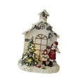 thumbnail image 2 of Figura de pueblo navideño iluminado, decoración navideña, decoración de mesa navideña para festivales, fiestas en la oficina, sala de estar, chimenea Arbol de navidad, 2 of 8