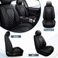 thumbnail image 3 of AOMSAZTO Fit Nissan Kicks 2018-2024 Car Seat Cover 5-seat Faux Leather Full Set Compatible Airbag(Black), 3 of 5
