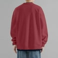 thumbnail image 3 of SYMOID Sweatshirt for Men No Hood Plain Mens Clothes Fall and Winter Pullover Sweatshirt Red, 3 of 6