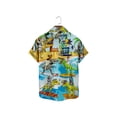 thumbnail image 2 of Camisas Hombre Vestir Hombres Verano Día de la Independencia Moda Ocio Playa Digital 3D Botón de impresión Camiseta de manga corta (AC, 4XL), 2 of 5