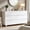 White, variant on Aufeile Dresser for Bedroom, 6 Drawer Dresser & Chest of Drawers, 53" Modern Chest of Drawers with Curved Profile Design, Wood Dresser Storage Organizer for Adults, White