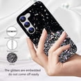 thumbnail image 6 of Compatible with Samsung S23 Plus Case Clear Glitter Silicone, Phone Case Samsung Galaxy S23 Plus Case Glitter Sparkle Pink Shockproof Thin Cover (Black), 6 of 14