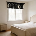thumbnail image 7 of Lunxisen 1 Pcs Funny Black Cat Cartoon Curtains Dirt-Proof Window Drapes for Kitchen Sink Home Decor Cafe Curtains(150*45cm), 7 of 7