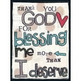 thumbnail image 2 of Larson, Lisa 15x18 Gold Ornate Wood Framed with Double Matting Museum Art Print Titled - Thank You God, 2 of 4