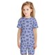 thumbnail image 5 of Balery Blue And White Flowers Conjunto de Pijama Infantil de Manga Corta con Estampado – Ropa de Dormir de Algodón Suave-XX-Large, 5 of 5
