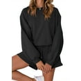 thumbnail image 2 of Fantaslook Pajama Sets for Women Two Piece Outfits Long Sleeve Sweatshirts Lounge Sets Casual Tops and Shorts Fall Outfits, 2 of 8