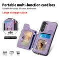 thumbnail image 3 of Dteck for Samsung Galaxy S25 Plus Case Wallet with Card Holder, RFID Blocking PU Leather Protective Case with Ring Holder Stand Wrist Strap for Samsung Galaxy S25+ 6.7 Inch 2025,Purple, 3 of 9