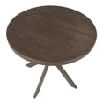 thumbnail image 4 of Lumisource X Pedestal Industrial Dinette Table with Black Metal and Walnut Wood, 4 of 11