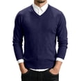 thumbnail image 5 of Yaoyar Men's Cotton Knitted Sweater Long Sleeve V-Neck Thin Slim Fit Business Casual Pullover Sweater, 5 of 9