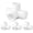 White, variant on 4 Way PVC Pipe Fittings 3/4 Inch, General White PVC Elbow Corner Side Outlet Tee Fitting, SCH40 Furniture Grade Pipe Connectors - Fits 3/4" Polyvinyl Chloride Pipes, 4 Pieces
