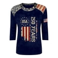 thumbnail image 3 of DHFJKG Women 4Th Of July T Shirt 250Th Anniversary USA 3/4 Sleeve Shirts 1776-2026 United States Top, 3 of 3
