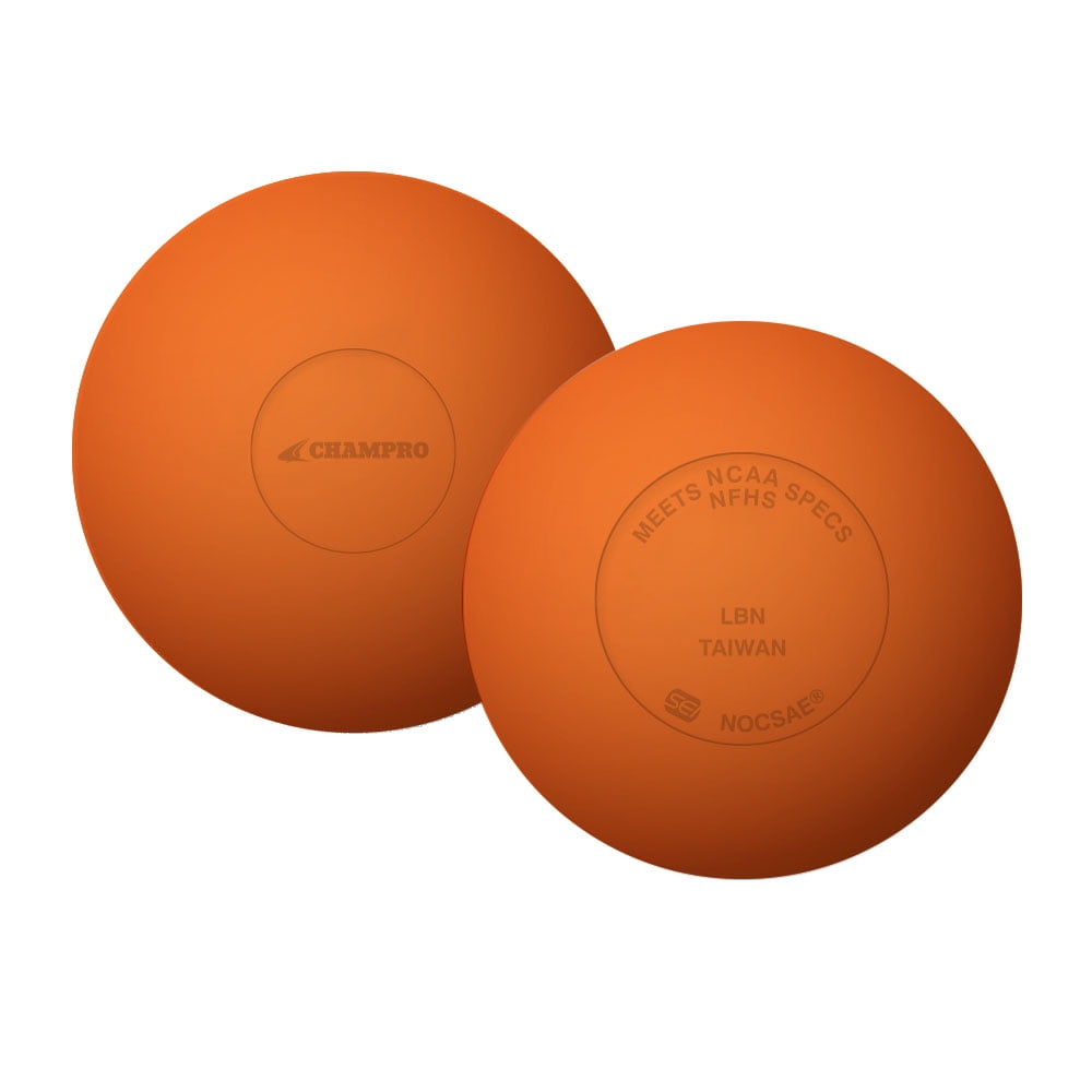 NFHS & NCAA Approved Champro Sports 2 PACK Official Rubber Lacrosse Balls 