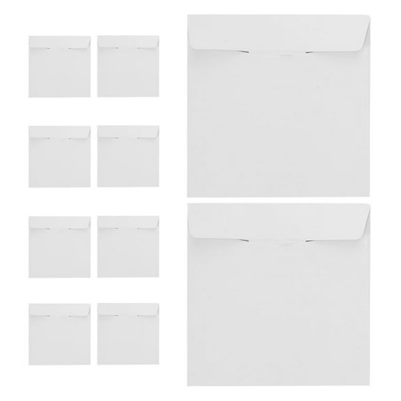 SEWCHICS CD DVD Mailer Envelopes White 10Pcs 4.91X4.91X0.08in
