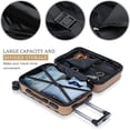 thumbnail image 4 of LLLLZASD  Hardside Expandable Spinner Luggage Suitcase Lightweight Travel Luggage with Double Spinner Wheels, Carry-On 21 Inch (Champagne), 4 of 9