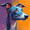 Dog, variant on Colorful Abstract Dog Portrait Canvas Print, Modern Pet Wall Art for Living Room Bedroom Apartment