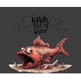 thumbnail image 4 of Fish Out of Water Youth Black Crew Neck Short Sleeve Tee-Medium, 4 of 4