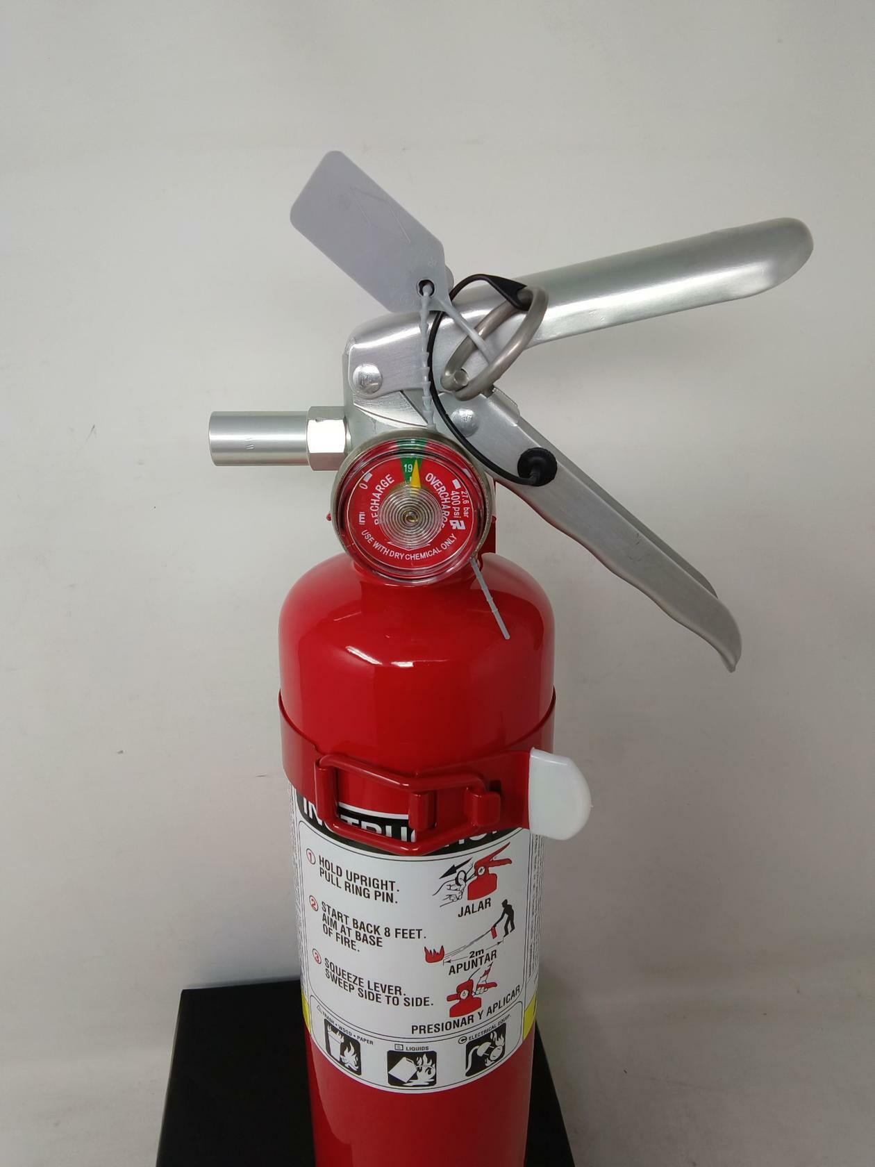 Amerex B417T, 2.5 Pound ABC Dry Chemical Class A B C Multi-Purpose 2.5 Pound Fire Extinguisher with Wall Bracket